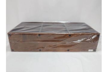 未使用　豊岡クラフト　約120枚収納　落ち着いた雰囲気のCDラック2点セット(木製、飾り棚、本棚、ブックシェルフ)(R-082242)