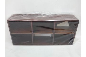 未使用　豊岡クラフト　約120枚収納　落ち着いた雰囲気のCDラック2点セット(木製、飾り棚、本棚、ブックシェルフ)(R-082242)