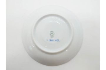 デンマーク　ROYAL COPENHAGEN(ロイヤルコペンハーゲン)　ブルーフルーテッド　ハーフレース　可憐な印象のティーカップ&ソーサー2客セット(洋食器、C&S、北欧)(R-082243)
