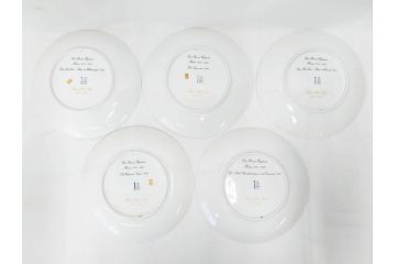 ドイツ　KPM (ベルリン王立磁器製陶所)　750周年?　1840年　優雅な雰囲気のプレート5枚セット(風景、建物、ヴェルダー教会、天文台、シャルロッテンブルク宮殿、飾り皿、大皿、洋食器)(R-082244)