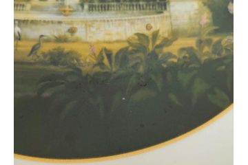 ドイツ　KPM (ベルリン王立磁器製陶所)　750周年?　1840年　優雅な雰囲気のプレート5枚セット(風景、建物、ヴェルダー教会、天文台、シャルロッテンブルク宮殿、飾り皿、大皿、洋食器)(R-082244)
