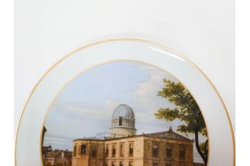 ドイツ　KPM (ベルリン王立磁器製陶所)　750周年?　1840年　優雅な雰囲気のプレート5枚セット(風景、建物、ヴェルダー教会、天文台、シャルロッテンブルク宮殿、飾り皿、大皿、洋食器)(R-082244)