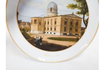 ドイツ　KPM (ベルリン王立磁器製陶所)　750周年?　1840年　優雅な雰囲気のプレート5枚セット(風景、建物、ヴェルダー教会、天文台、シャルロッテンブルク宮殿、飾り皿、大皿、洋食器)(R-082244)