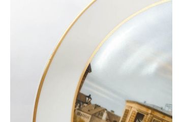ドイツ　KPM (ベルリン王立磁器製陶所)　750周年?　1840年　優雅な雰囲気のプレート5枚セット(風景、建物、ヴェルダー教会、天文台、シャルロッテンブルク宮殿、飾り皿、大皿、洋食器)(R-082244)