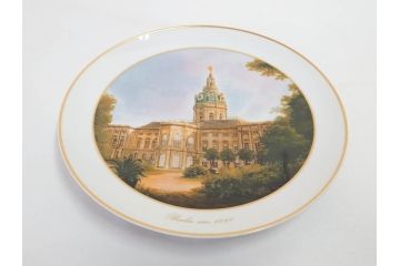 ドイツ　KPM (ベルリン王立磁器製陶所)　750周年?　1840年　優雅な雰囲気のプレート5枚セット(風景、建物、ヴェルダー教会、天文台、シャルロッテンブルク宮殿、飾り皿、大皿、洋食器)(R-082244)