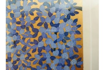 真作　2009年　並木一　「ふじ-1」　130/300　リトグラフ　絵画(花、藤、木版画、落款印、サイン入り、額装)(R-082245)