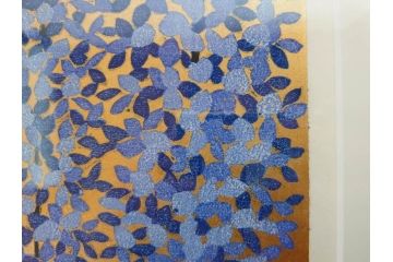 真作　2009年　並木一　「ふじ-1」　130/300　リトグラフ　絵画(花、藤、木版画、落款印、サイン入り、額装)(R-082245)