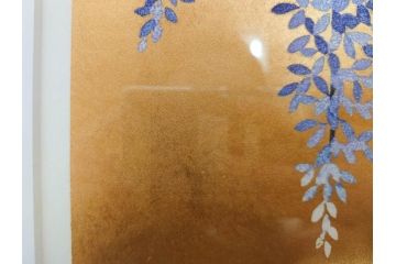 真作　2009年　並木一　「ふじ-1」　130/300　リトグラフ　絵画(花、藤、木版画、落款印、サイン入り、額装)(R-082245)
