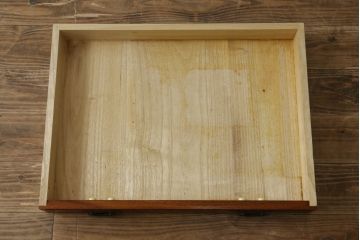 中古　美品　松本伝統　指物工芸家具　総欅(ケヤキ)材　漆塗り　落ち着いた雰囲気の上質な文机(両袖机、座机、ローテーブル、ワークデスク、在宅用、在宅ワーク用)(定価約30万円)(R-082251)