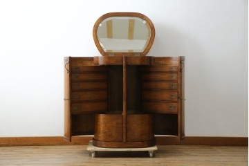 中古　美品　アメリカ高級家具メーカー　Jonathan Charles(ジョナサン　チャールズ)　アールヌーヴォーデザイン　アンティーク調　細部までこだわった作りのサイドテーブル型ドレッサー　定価約70万円　(R-082252)