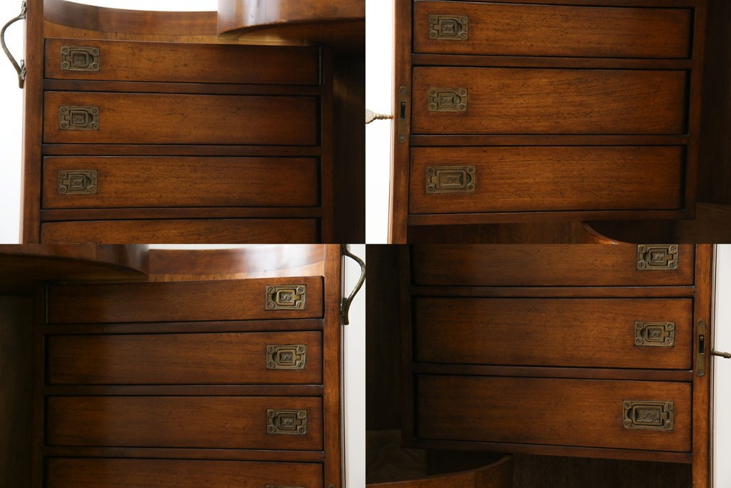 中古　美品　アメリカ高級家具メーカー　Jonathan Charles(ジョナサン　チャールズ)　アールヌーヴォーデザイン　アンティーク調　細部までこだわった作りのサイドテーブル型ドレッサー　定価約70万円　(R-082252)