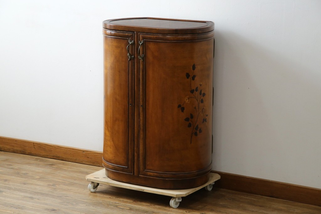 中古　美品　アメリカ高級家具メーカー　Jonathan Charles(ジョナサン　チャールズ)　アールヌーヴォーデザイン　アンティーク調　細部までこだわった作りのサイドテーブル型ドレッサー　定価約70万円　(R-082252)