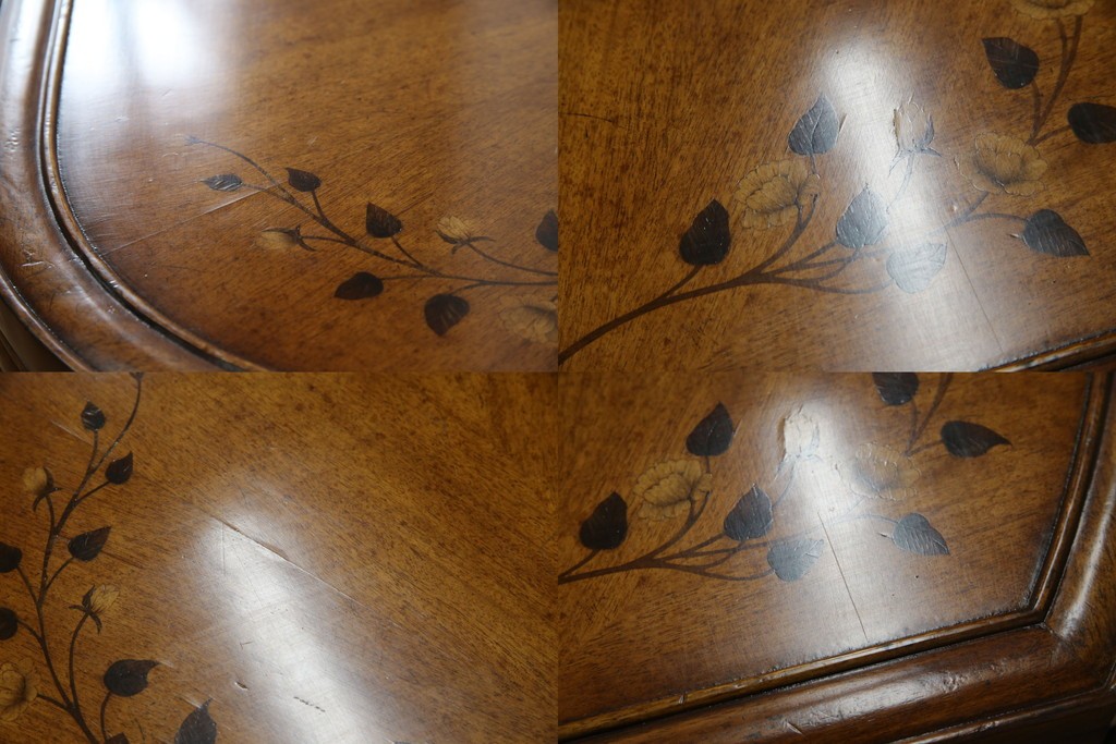 中古　美品　アメリカ高級家具メーカー　Jonathan Charles(ジョナサン　チャールズ)　アールヌーヴォーデザイン　アンティーク調　細部までこだわった作りのサイドテーブル型ドレッサー　定価約70万円　(R-082252)