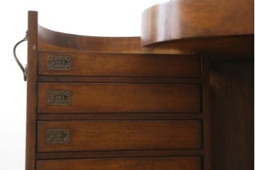 中古　美品　アメリカ高級家具メーカー　Jonathan Charles(ジョナサン　チャールズ)　アールヌーヴォーデザイン　アンティーク調　細部までこだわった作りのサイドテーブル型ドレッサー(サイドボード、鏡台、化粧台、ミラー)(定価約70万円)(R-082252)