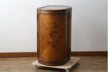 中古　美品　アメリカ高級家具メーカー　Jonathan Charles(ジョナサン　チャールズ)　アールヌーヴォーデザイン　アンティーク調　細部までこだわった作りのサイドテーブル型ドレッサー(サイドボード、鏡台、化粧台、ミラー)(定価約70万円)(R-082252)