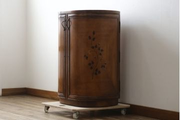 中古　美品　アメリカ高級家具メーカー　Jonathan Charles(ジョナサン　チャールズ)　アールヌーヴォーデザイン　アンティーク調　細部までこだわった作りのサイドテーブル型ドレッサー(サイドボード、鏡台、化粧台、ミラー)(定価約70万円)(R-082252)