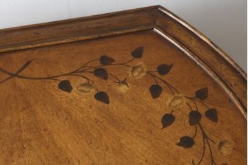 中古　美品　アメリカ高級家具メーカー　Jonathan Charles(ジョナサン　チャールズ)　アールヌーヴォーデザイン　アンティーク調　細部までこだわった作りのサイドテーブル型ドレッサー(サイドボード、鏡台、化粧台、ミラー)(定価約70万円)(R-082252)