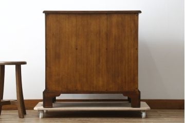 中古　美品　アメリカ高級家具メーカー　Jonathan Charles(ジョナサン　チャールズ)　Windsor Collection(ウィンザー コレクション)　フローラル　繊細なマーケットリーが美しいアンティーク調チェスト(サイドチェスト、引き出し、店舗什器、寄せ木細工)(定価約53万円)(R-082253)