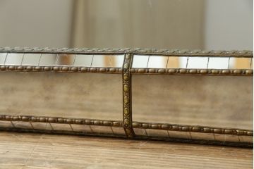中古　美品　スペイン　高級輸入家具　モザイク装飾が美しい!!ベネチアンスタイルのアーチ型ウォールミラー(姿見、壁掛け鏡)(R-082257)