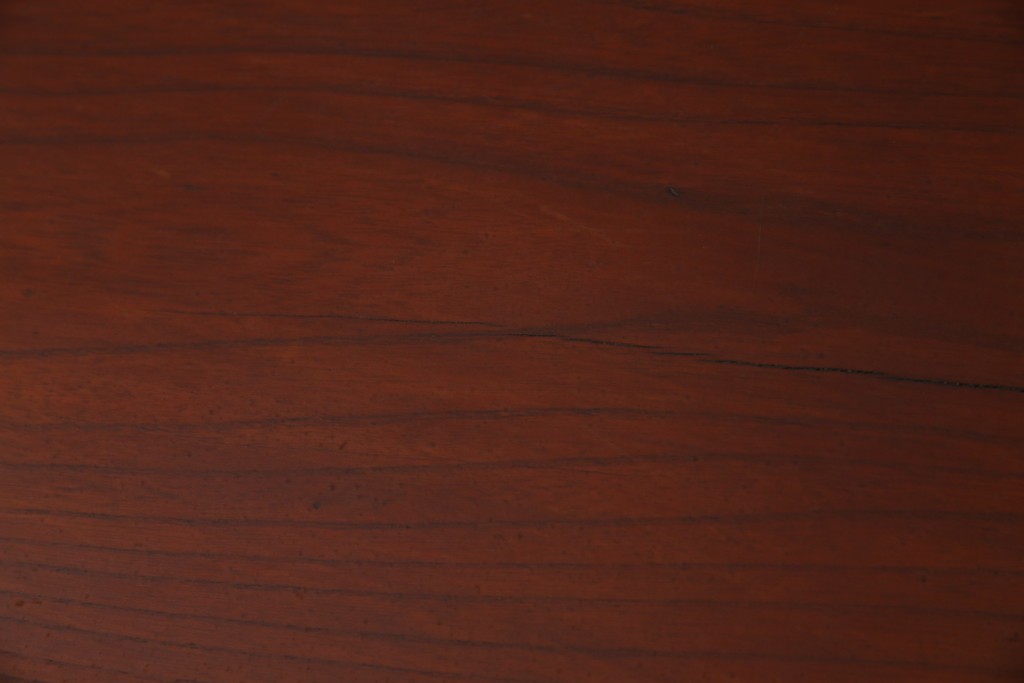 和製アンティーク　美品　総欅(ケヤキ)材　天板一枚板　漆塗り　懐かしさ漂うオーバル型ちゃぶ台　(R-082258)