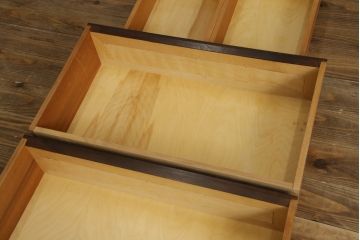 中古　松本民芸家具　高山式　スタイリッシュなデザインが美しいライティングビューロー(机、ワークデスク、引き出し、サイドチェスト、在宅用、在宅ワーク用)(R-082259)