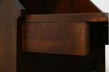 中古　松本民芸家具　高山式　スタイリッシュなデザインが美しいライティングビューロー(机、ワークデスク、引き出し、サイドチェスト、在宅用、在宅ワーク用)(R-082259)
