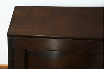 中古　松本民芸家具　高山式　スタイリッシュなデザインが美しいライティングビューロー(机、ワークデスク、引き出し、サイドチェスト、在宅用、在宅ワーク用)(R-082259)