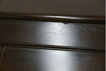 中古　松本民芸家具　高山式　スタイリッシュなデザインが美しいライティングビューロー(机、ワークデスク、引き出し、サイドチェスト、在宅用、在宅ワーク用)(R-082259)