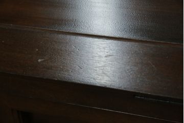 中古　松本民芸家具　高山式　スタイリッシュなデザインが美しいライティングビューロー(机、ワークデスク、引き出し、サイドチェスト、在宅用、在宅ワーク用)(R-082259)