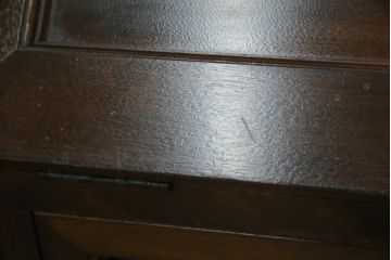 中古　松本民芸家具　高山式　スタイリッシュなデザインが美しいライティングビューロー(机、ワークデスク、引き出し、サイドチェスト、在宅用、在宅ワーク用)(R-082259)