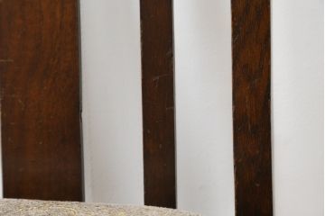 イギリスアンティーク　オーク材　ツイストレッグが美しい!エレガントなダイニングチェア(椅子、イス、英国)(R-082262)
