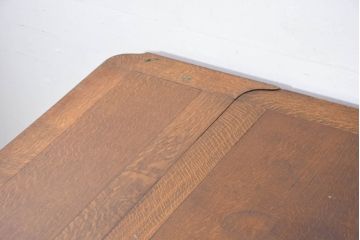 和製アンティーク　オーク材　存在感のあるバルボスレッグが魅力のドローリーフテーブル(ダイニングテーブル、エクステンションテーブル、食卓、4人掛け、6人掛け)(R-082281)