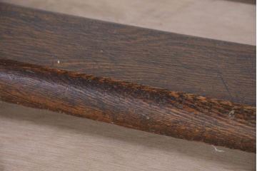和製アンティーク　オーク材　存在感のあるバルボスレッグが魅力のドローリーフテーブル(ダイニングテーブル、エクステンションテーブル、食卓、4人掛け、6人掛け)(R-082281)