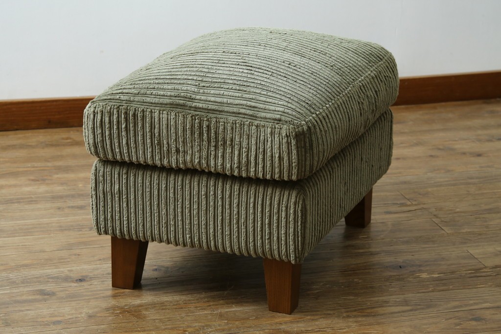 中古　美品!!　ACME Furniture(アクメファニチャー)　JETTY feather(ジェティ・フェザー)　肌触りの良いコーデュロイ生地のおしゃれなオットマン　定価約8万5千円　(R-082284)