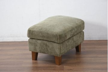 中古　美品!!　ACME Furniture(アクメファニチャー)　JETTY feather(ジェティ・フェザー)　肌触りの良いコーデュロイ生地のおしゃれなオットマン(フットスツール、腰掛け、椅子、イス)(定価約8万5千円)(R-082284)