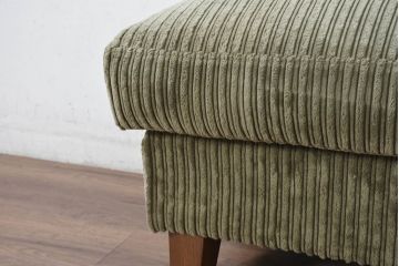 中古　美品!!　ACME Furniture(アクメファニチャー)　JETTY feather(ジェティ・フェザー)　肌触りの良いコーデュロイ生地のおしゃれなオットマン(フットスツール、腰掛け、椅子、イス)(定価約8万5千円)(R-082284)