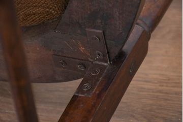 イギリスアンティーク　マホガニー材　背板の繊細なデザインがおしゃれな象嵌入りダイニングチェア(椅子、イス、英国)(R-082286)