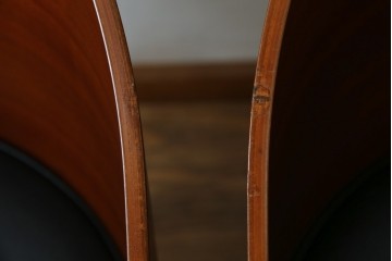 イタリアビンテージ　名作希少品!!　ドリアデ(Driade)　コステス(COSTES)　フィリップ・スタルク(Philippe Starck)デザイン　流線形のフォルムが美しいダイニングチェア2脚セット　(R-082288)