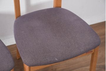 中古　美品　飛騨高山　家具ブランド　シラカワ(shirakawa)　RAPT(ラプト)シリーズ　オーク材　温かみを感じるデザインが魅力のダイニングチェア4脚セット(アームレスチェア、椅子、イス)(定価4脚で約20万円)(R-082291)