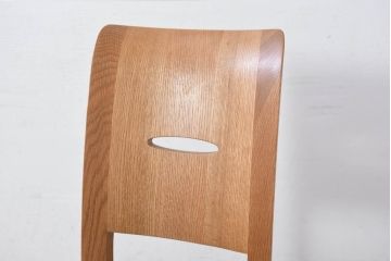 中古　美品　飛騨高山　家具ブランド　シラカワ(shirakawa)　RAPT(ラプト)シリーズ　オーク材　温かみを感じるデザインが魅力のダイニングチェア4脚セット(アームレスチェア、椅子、イス)(定価4脚で約20万円)(R-082291)