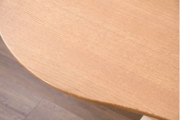 中古　美品　飛騨高山　家具ブランド　シラカワ(shirakawa)　ネオ(NEO)シリーズ　オーク材　ひょうたん型の天板が温かみを感じるダイニングテーブル(ネオテーブル、4人掛け、食卓、作業台)(定価約24万円)(R-082292)
