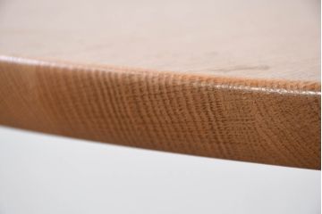 中古　美品　飛騨高山　家具ブランド　シラカワ(shirakawa)　ネオ(NEO)シリーズ　オーク材　ひょうたん型の天板が温かみを感じるダイニングテーブル(ネオテーブル、4人掛け、食卓、作業台)(定価約24万円)(R-082292)