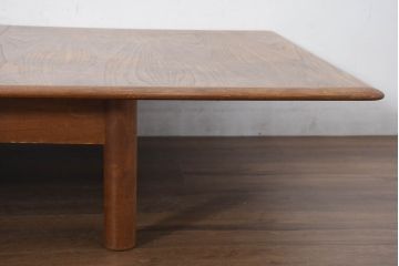 北欧ビンテージ　チーク材　無駄のないデザインが使い勝手の良いローテーブル(エクステンションテーブル、センターテーブル、リビングテーブル、座卓、ヴィンテージ)(R-082298)
