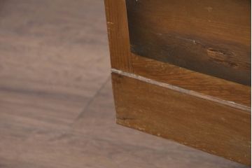 和製アンティーク　昭和レトロ　ろくろ飾りとダイヤガラスが魅力的な本箱(ブックケース、キャビネット、食器棚、カップボード、本棚、飾り棚、戸棚)(R-082304)