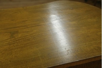 和製ヴィンテージ　昭和レトロ　ろくろ飾りとダイヤガラスが魅力的な本箱　(R-082304)