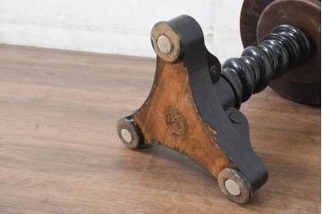 フランスアンティーク　ツイストレッグが魅力的な回転スツール(ピアノスツール、丸椅子、イス、回転チェア)(R-082306)