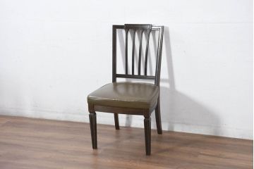 中古　カリモク家具(karimoku)　domani(ドマーニ)　QUEENS LIFE(クイーンズライフ)　洗練されたデザインが魅力のダイニングチェア4脚セット(椅子、イス、バラ売り可能)(定価4脚で約37万円)(R-082309)