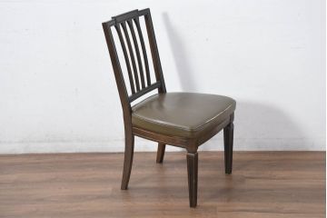 中古　カリモク家具(karimoku)　domani(ドマーニ)　QUEENS LIFE(クイーンズライフ)　洗練されたデザインが魅力のダイニングチェア4脚セット(椅子、イス、バラ売り可能)(定価4脚で約37万円)(R-082309)