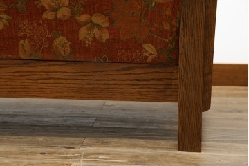 中古　三越　Brugge(ブルージュ)　VE1107　花柄のファブリックがエレガントな二人掛けソファ　(R-082311)