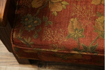 中古　三越　Brugge(ブルージュ)　VE1107　花柄のファブリックがエレガントな二人掛けソファ　(R-082311)